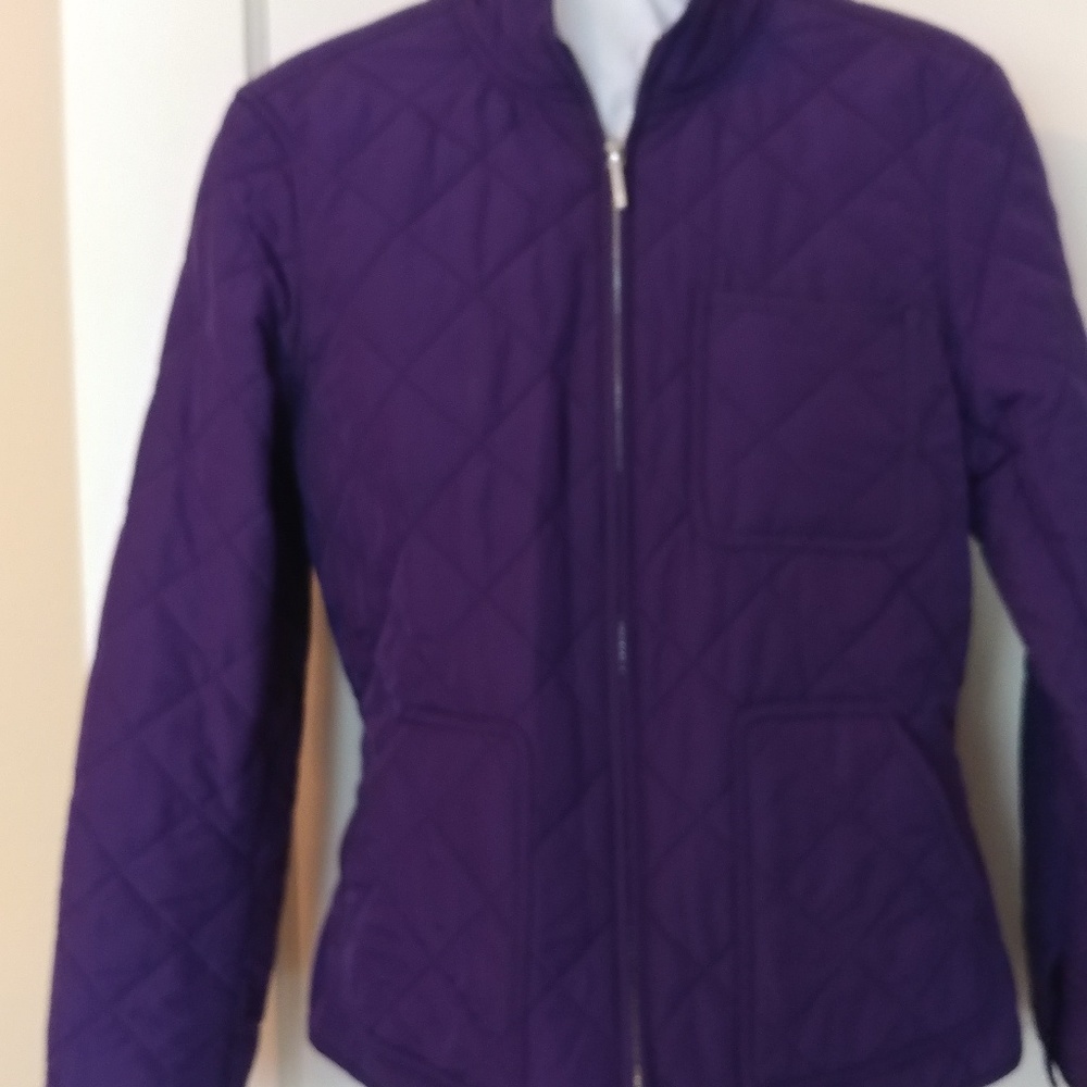 Ralph Lauren purple quilted polyester jacket